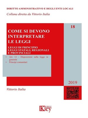 cover image of Come si devono interpretare le leggi